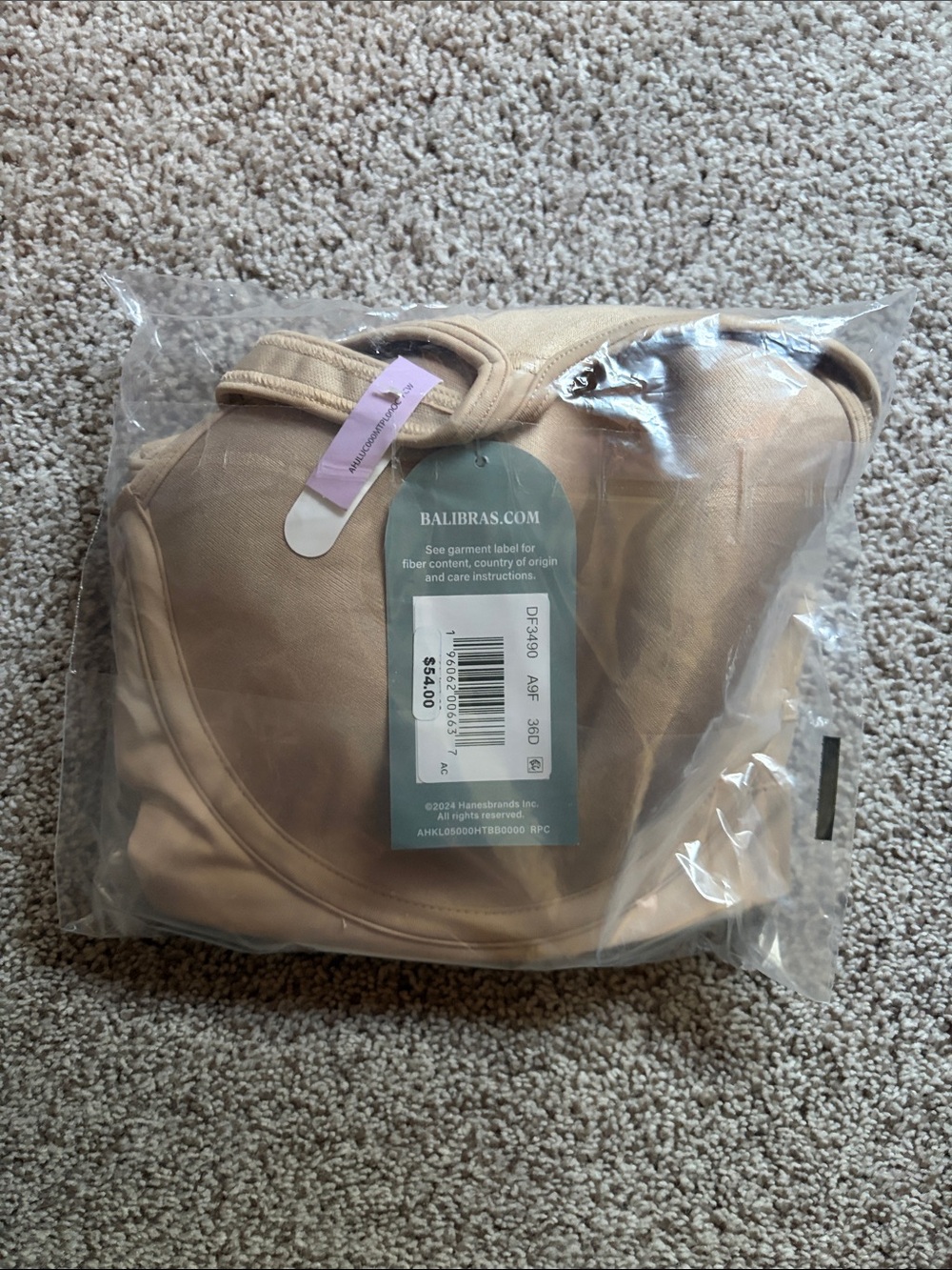 Bali Nude/Tan minimizer bra Size36D style DF3490 brand new